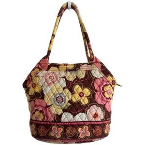 Vera Bradley Buttercup Angle Tote Double Shoulder Strap Bag With Wear & Fading